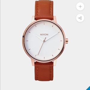 *24HR FLASH SALE* NIXON KENSINGTON LEATHER WATCH - ROSE GOLD / WHITE